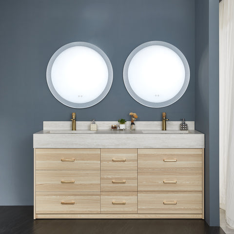 Liora 72" Freestanding Bathroom Vanity - Double Sink with vanity top