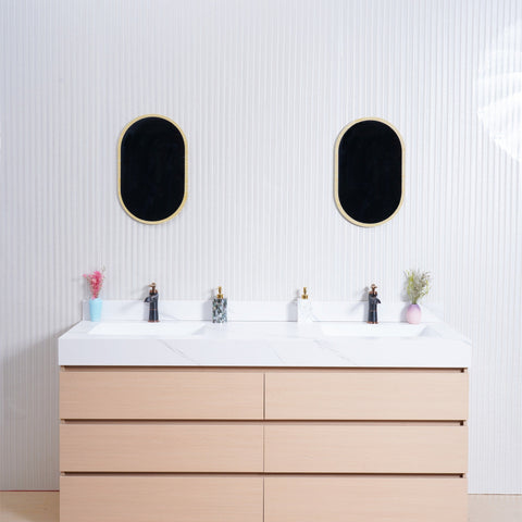 Solis 60" Freestanding Bathroom Vanity - Double Sink with vanity top